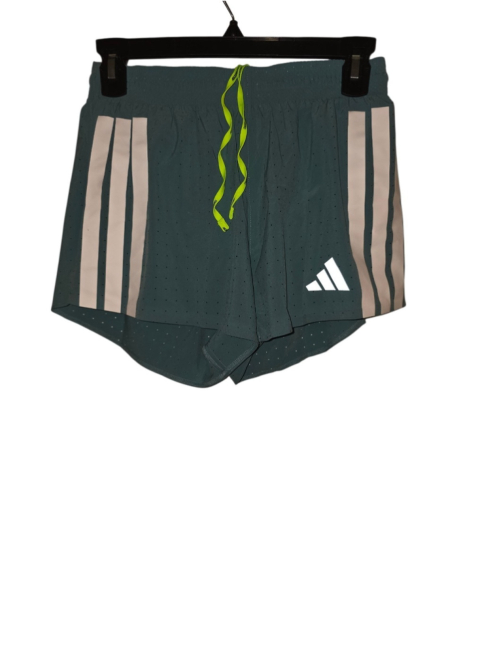 Adidas Adizero Slim Fit Split 2" Running Shorts Teal Blue Men Size S New JV7153